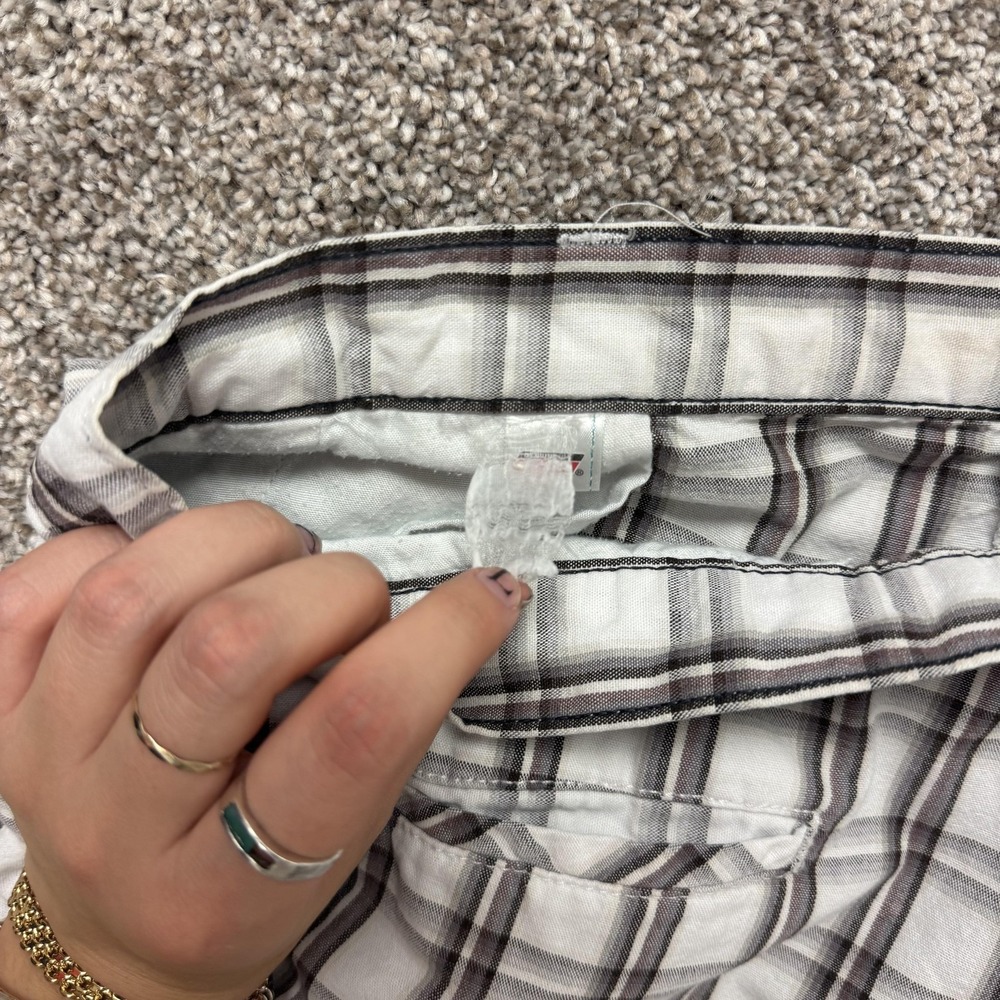 Dickies Cargo Shorts Mens 40 Gray Plaid Relaxed Pockets Workwear Casual Summer - Picture 2 of 13